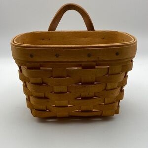 Longaberger Tan Woven Basket with Handle